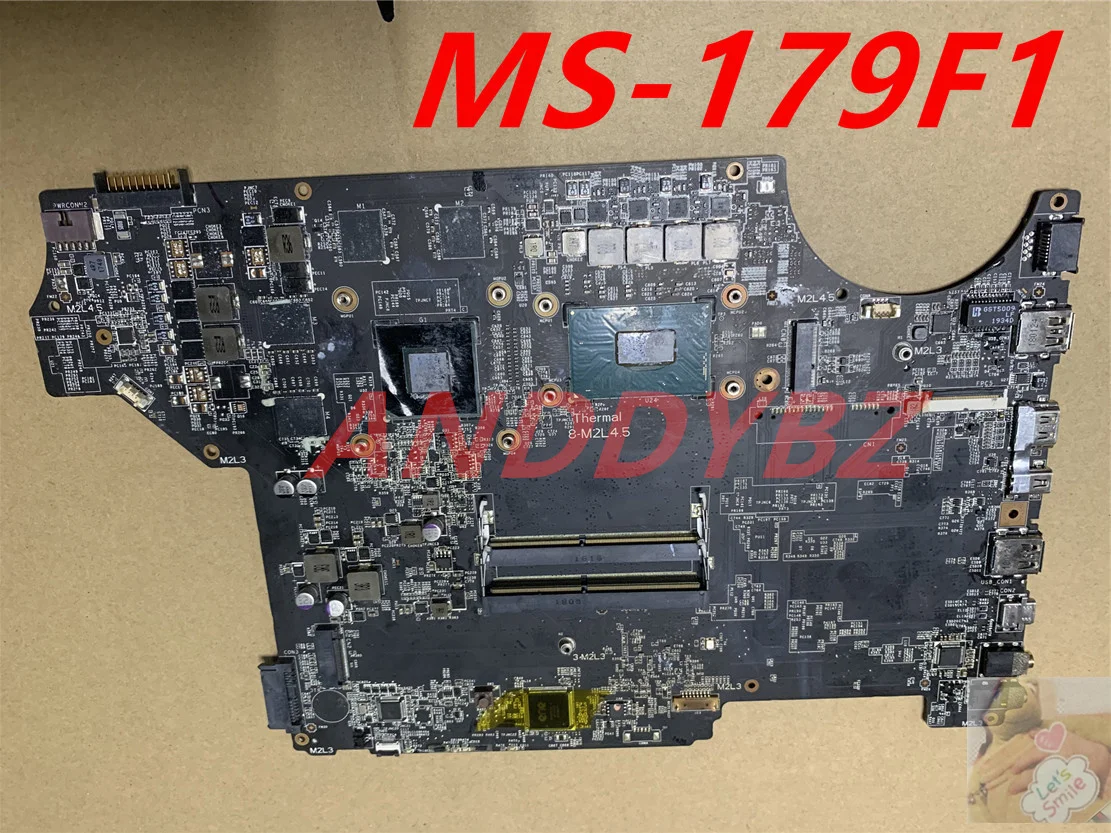 

Used ms-16jf1 VER 1.0 Original For MSI MS-16JF MS-179F Gv62 GV72 Motherboard WITH i7-8750h CPU AND GTX1050M TESED OK