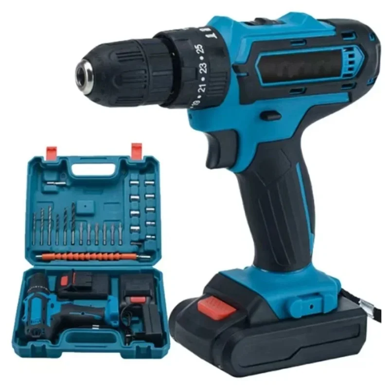 

Rechargeable Electric Screwdriver Hand Drill Multifunctional Impact Pistol Tool Household Lithium Battery Power Core Drill