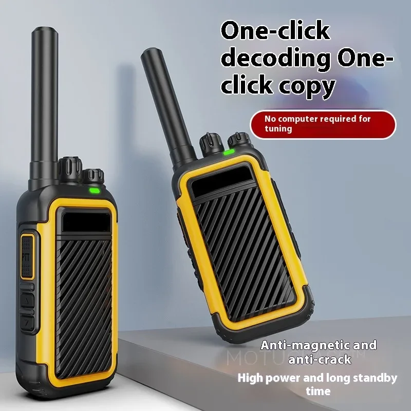 Power Walkie Talkie Long Range FM Mini Handheld Two Way Radio for Outdoor Construction Hotel Restaurant Emergency Communication