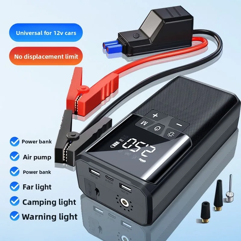 

Portable Car Jump Starter Air Pump Power Bank Lighting Air Compressor 4 in 1 Cars Battery Starters Starting Auto Tyre Inflator