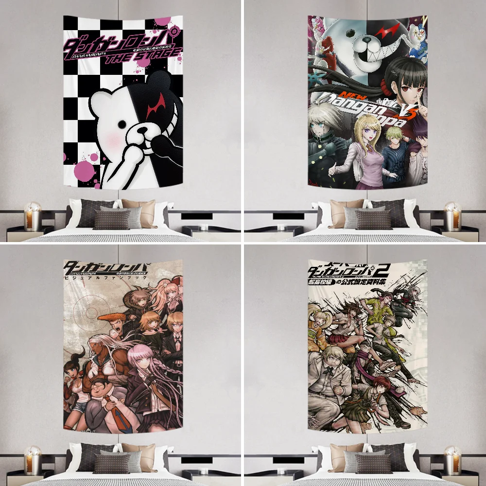 

Anime Gmae Danganronpa Tapestry Decoration Party Background Hanging Cloth Bedroom Tapestry Room Decor Aesthetic