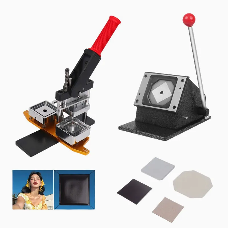 DIY Rectangle Fridge Magnet Machine Kit  Rectangular Badge Maker Magnetic Badge Making Machine for Refrigerator Home Creation