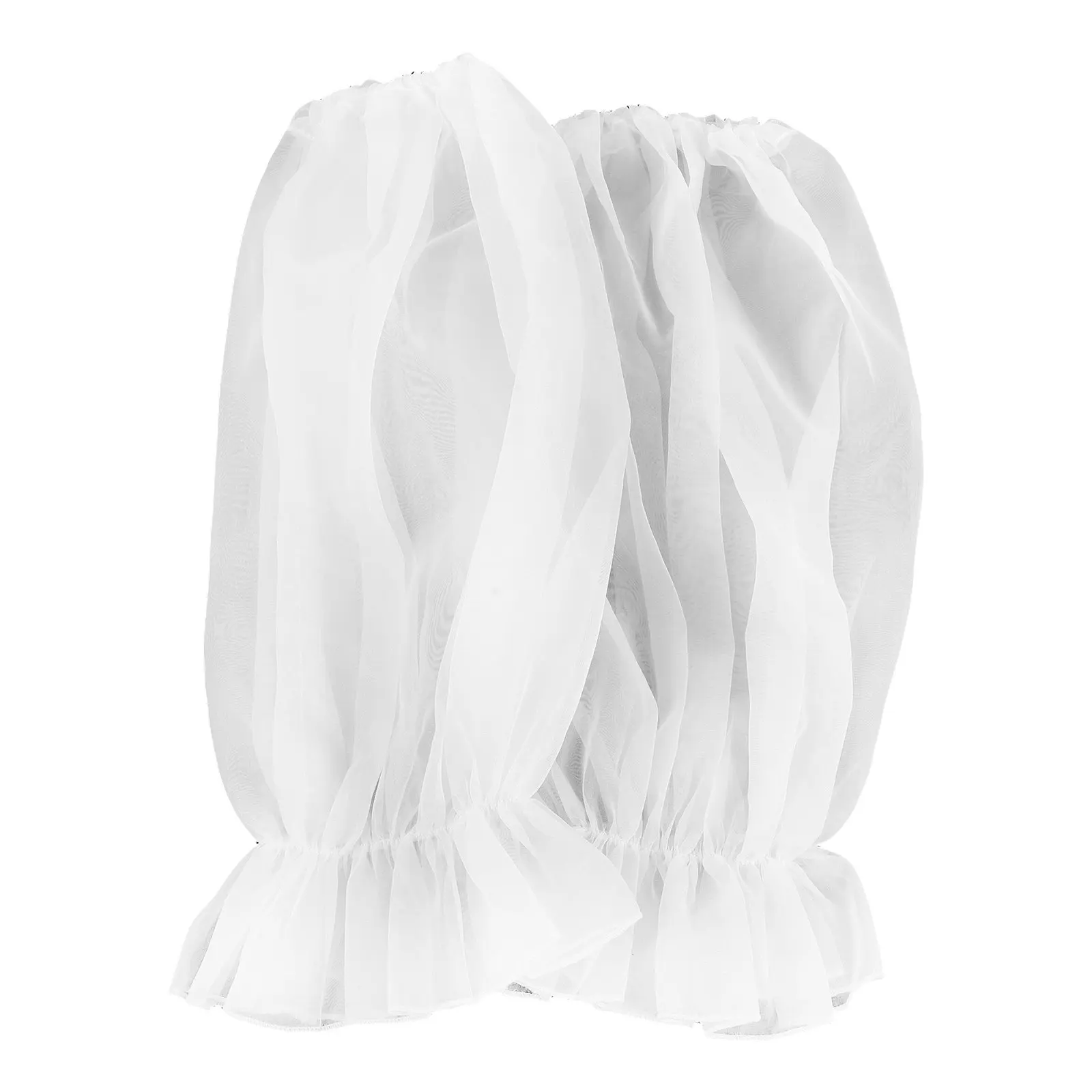 

2Pcs Bridal Sleeves Organza Puff Sleeves Removable Detachable Tulle Arm Cuffs Wedding Dress Shoulder Accessories Soft Breathable