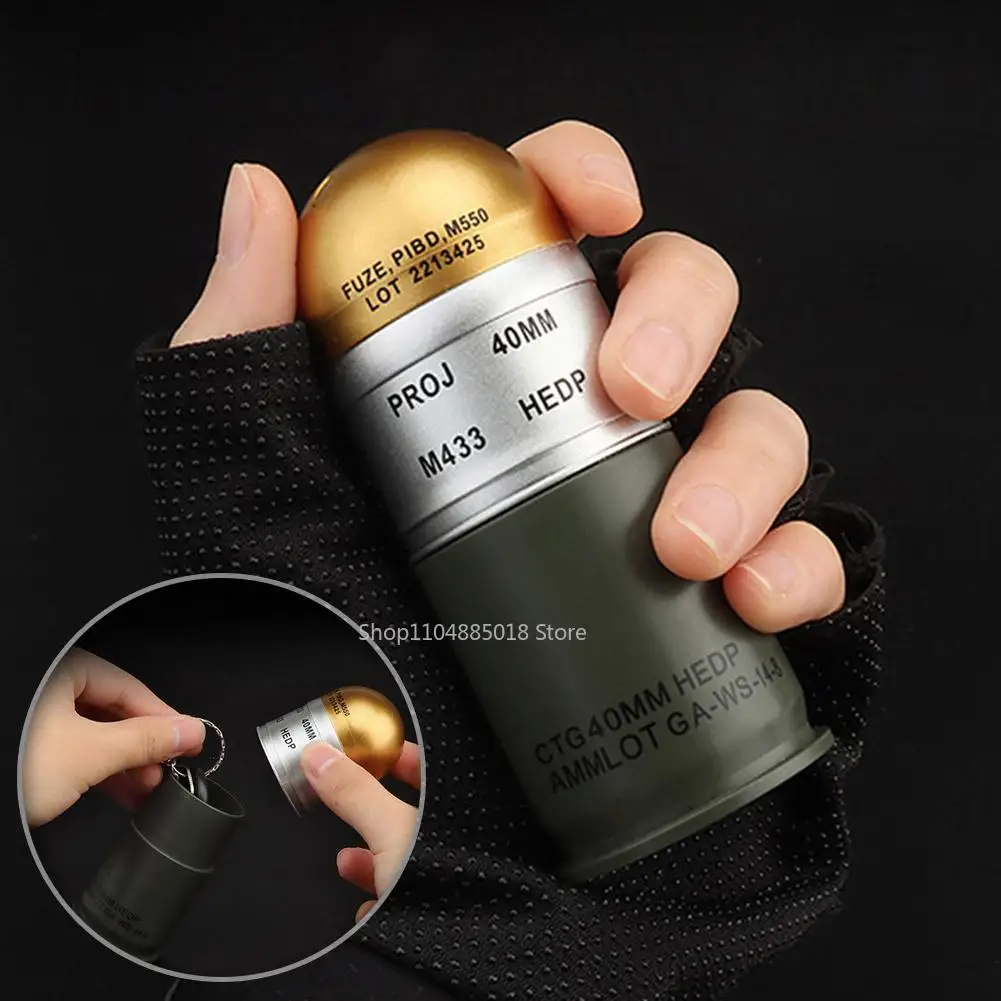 M433 HEDP 40mm Cartucho Manequim Granada Modelo Coleção de Fãs Militares Brinquedo Presente Mini Caixa de Armazenamento Airsoft Display Decoração