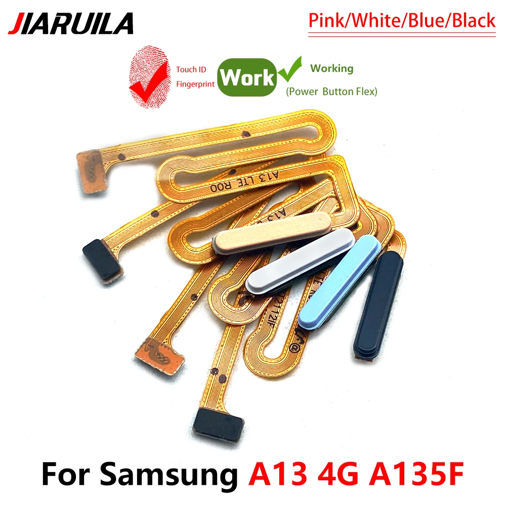 New For Samsung A13 4G A135F / A13 5G A136B / A23 4G 5G Home Button Fingerprint Sensor Flex With Power Key Button Flex Cable