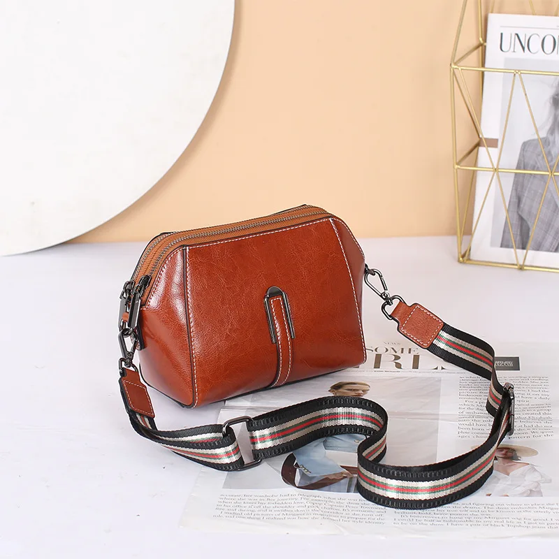 Summer Casual Shoulder Bag for Women Cowhide Leather Phone Bag Ladies Designer Bags Luxury Crossbody Small Shell Bag