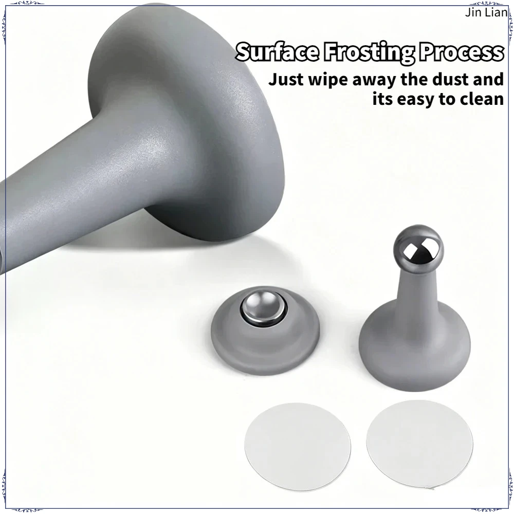 Silicone Anti-collision Door Stopper Strong Magnetic Silent No Punching Wall & Floor Compatible Door Holder