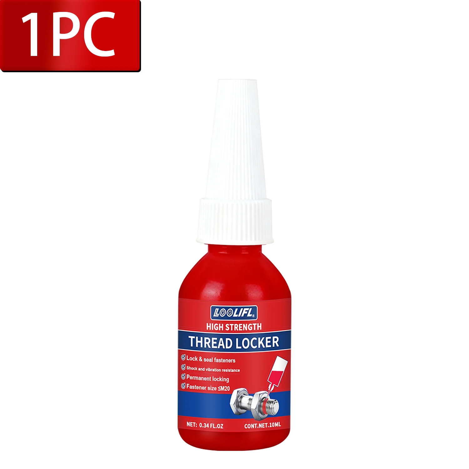 LOOLIFL 243 271 Schraubensicherungsmittel Roter Schraubenkleber Gewindesicherung Anaerober Klebstoff Universelles Gewindedichtmittel
