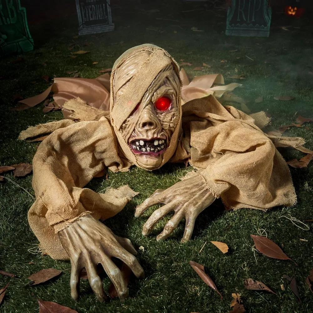 

Groundbreaking decoration for Halloween, groundbreaking with glowing eyes and terrifying sounds, Halloween decorations