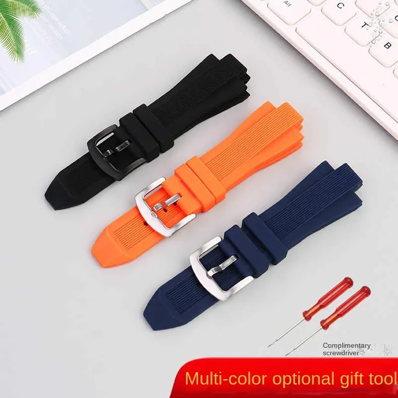 For Michael Kors MK8184 8729 8152 8295 waterproof silicone watch strap with male protruding rubber bracelet 29x13mm accessories