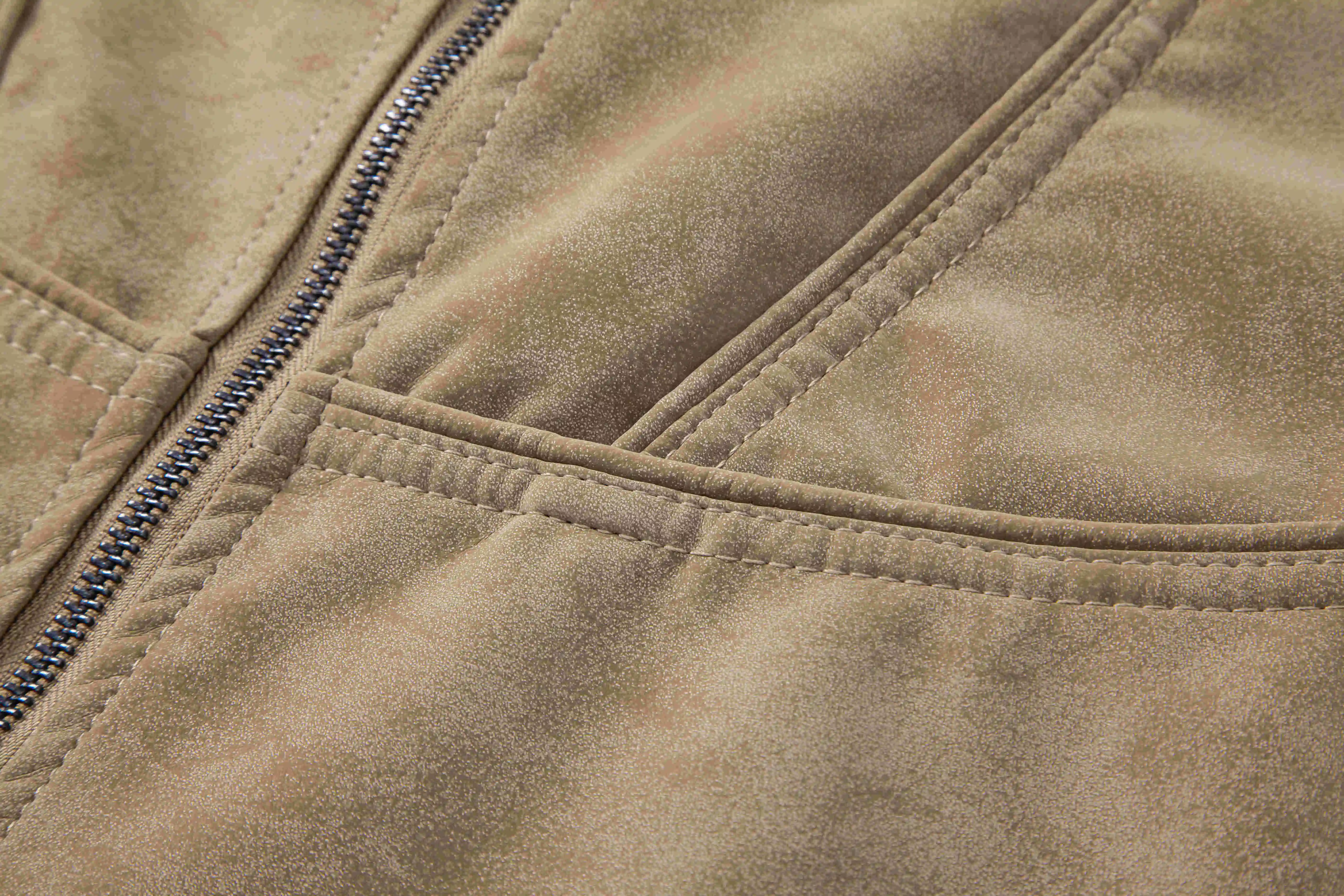 Herren Slim Fit Vintage Motorradjacke Lässiger Langarm-Biker-Mantel Figurbetontes Design für Herbst Winter Einfarbiges Muster – Detail 20