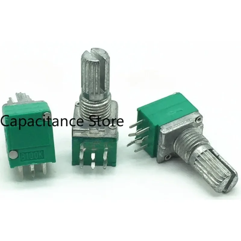 

5PCS Brand new dual volume amplifier potentiometer R097 B10KB20KB50KB100K 6-pin 15 spline