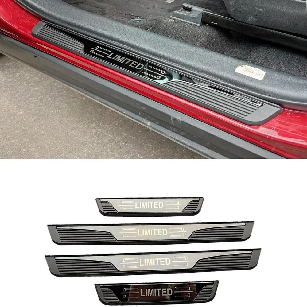 

For Kia Stonic Car Accessories Door Sill Strip Protector Stickers Threshold Scuff Plate Trim 2017 2018 2019 2020 2021 2022