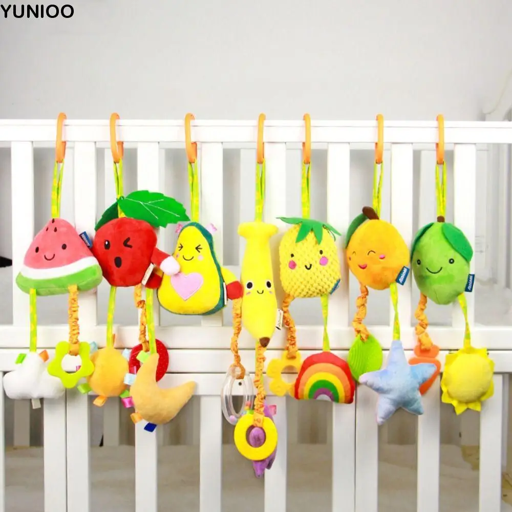 

Fruit Baby Stroller Hanging Toy Soft Plush Stuffed Stroller Bed Hanging Toys Early Education Wear-resistant