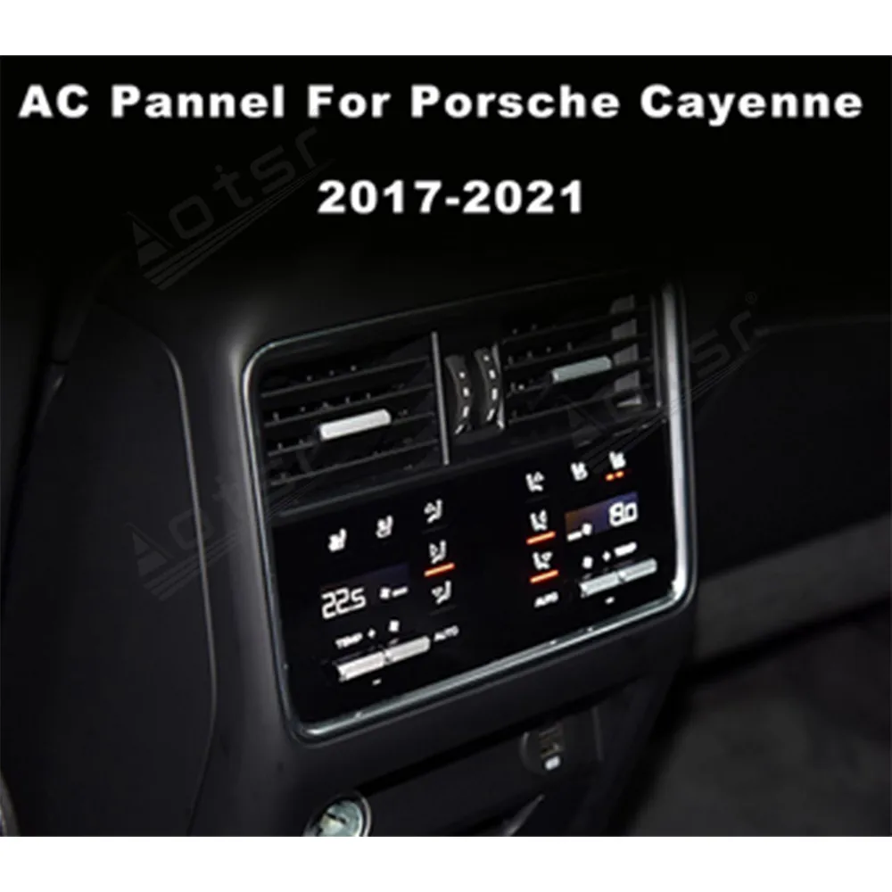 LCD Climate Control Panel For Porsche Cayenne 2017~2021 For Rear Seats Air Conditioning Panel No Programming Lossless Upgrade