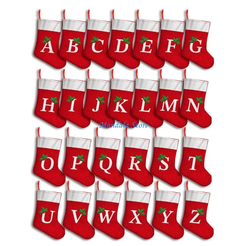 

U2JC Large Christmas Stocking Cloth Hanging Sock for Mantels and Holiday Packaging