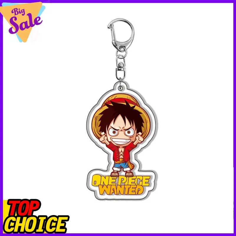 قطعة واحدة لوفي زورو سلسلة مفاتيح مصنوعة من الأكريليك أنيمي المفاتيح اكسسوارات المفاتيح المخصصة لمحبي هدية للرجال النساء بنين بنات تأثيري #3