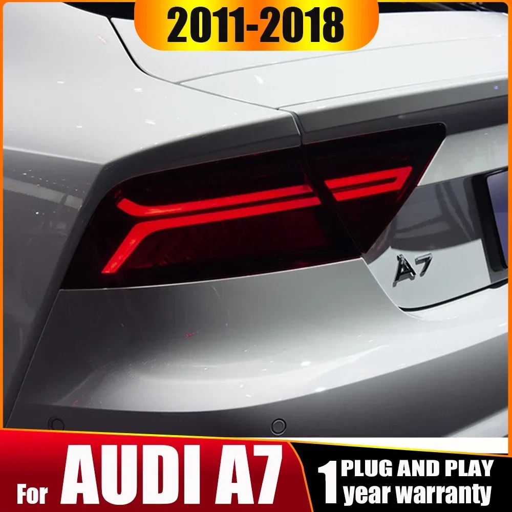 

2 шт. задний фонарь для Audi A7 2011-18 задний фонарь в сборе, модифицированный новый светодиодный задний фонарь с потоком, старый A7, направление потока Bosclear