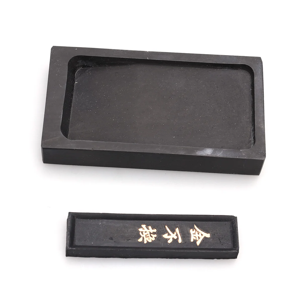 2pcs 5 Inch Natural Inkstone Premium Traditional Chinese Calligraphy Grinding Smooth Dense Stone Wavy Surface Durable For