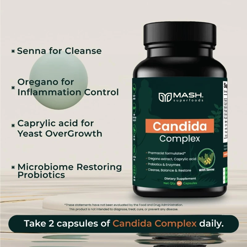 Candida Cleanse - Relieves Bloating and Stomach Distension, Promotes Intestinal Health & Digestion, Improves Immunity