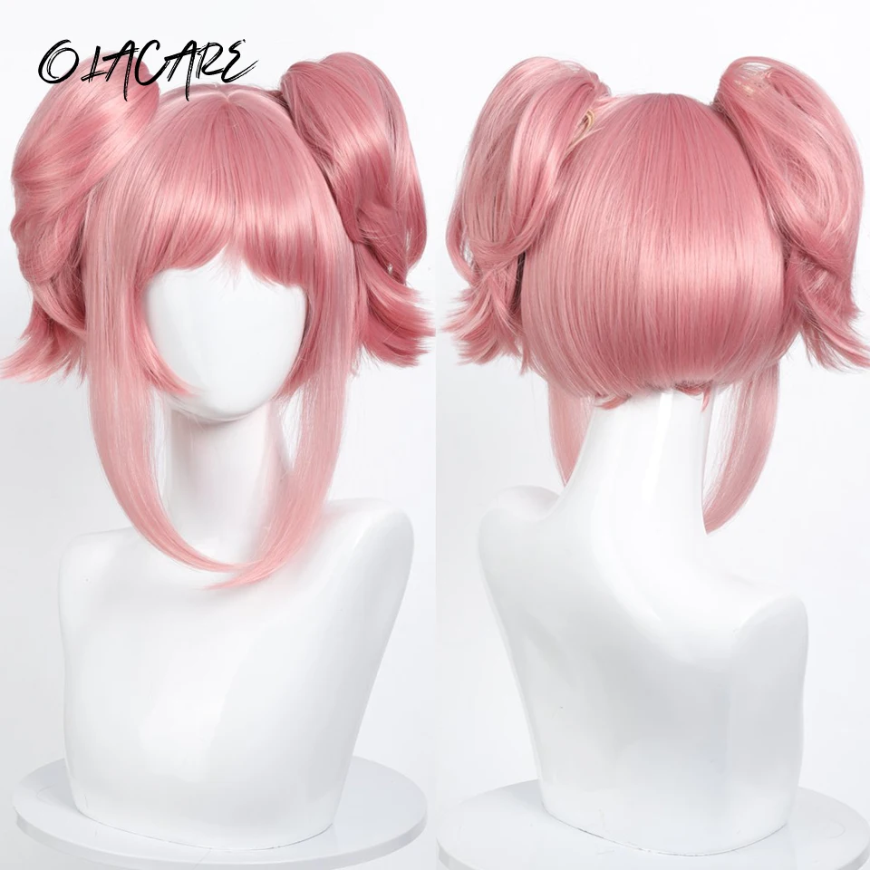 

Magical Girl Little Round Deer Eye Garden COS Wig Cosplay Wig Anime Project Short Pink Heat Resistant Synthetic Wigs LM
