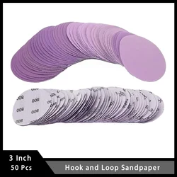 50 Pcs Hook and Loop Sandpaper 3 Inch Sanding Discs ssorted 800-10000 Grits for Polishing Automotive Metal Sanding Mirror