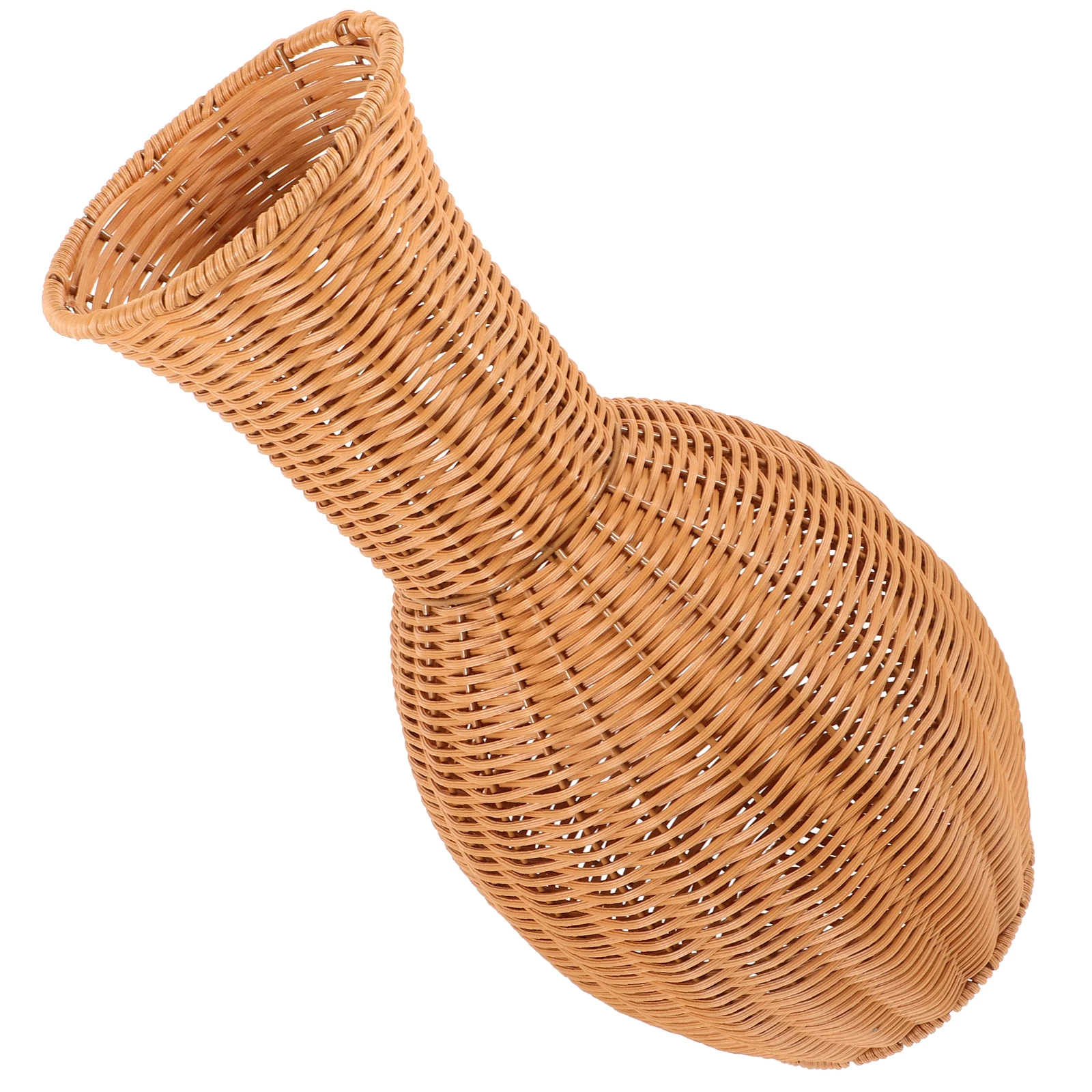 

Rustic Woven Artificial Flower Vase Simple Decorative Holder Living Room Desktop Decoration