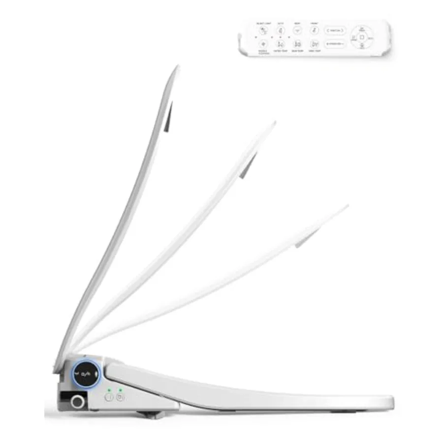 

Bidet seat for home use, ABS plastic, white, auto-open lid and smart wash functions