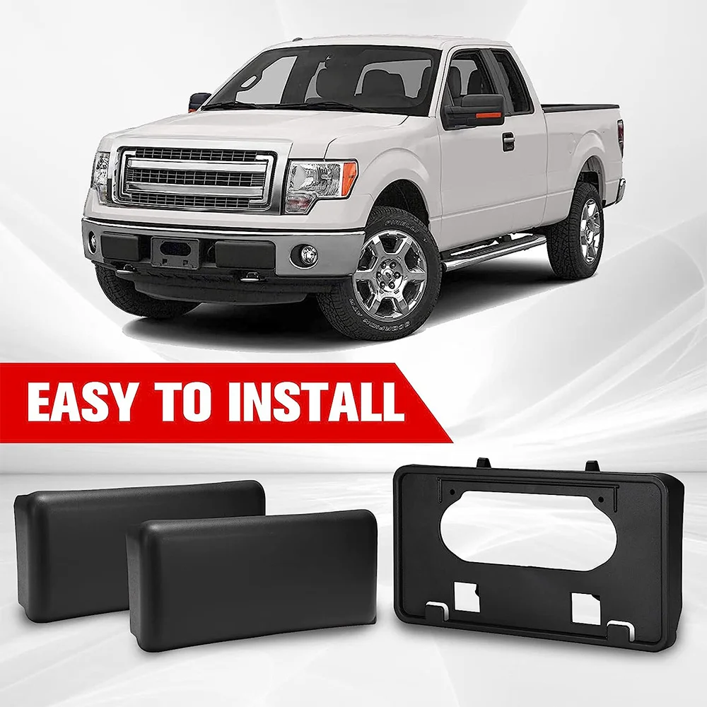 Car Front Bumper Cover License Plate Bracket Holder For Ford F-150 2009-2014 Exterior Accessories Front Bumper Guard Cover