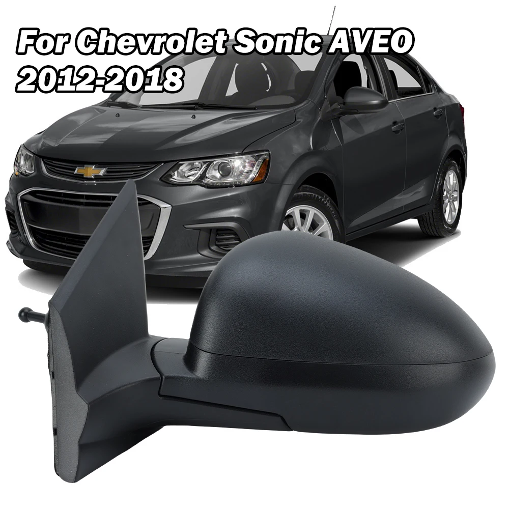 Side Mirrors Assembly For Chevrolet Sonic Aveo 2012 2013 2014 2015 2017 2018 Manual Leather Black Door Mirror Car Accessories