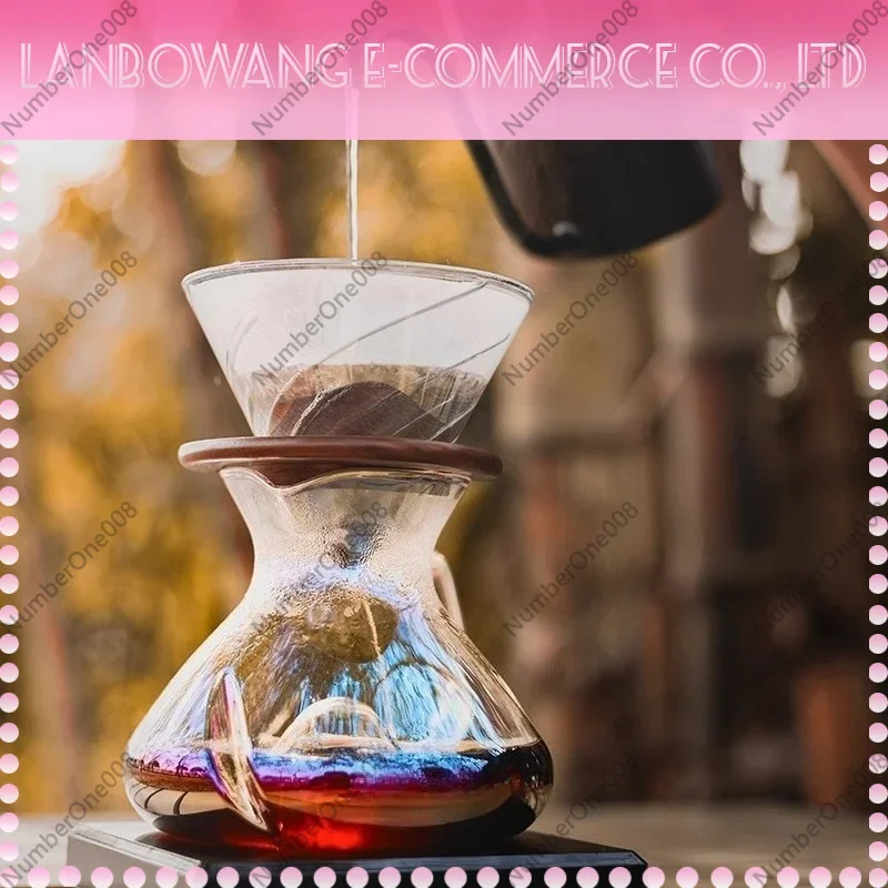 Pour Over Coffee Dripper Set, Glass Sharing Carafe Server,Cone Filter Cup,American Hand Brew Coffee Pot with Paper Filters - view 4