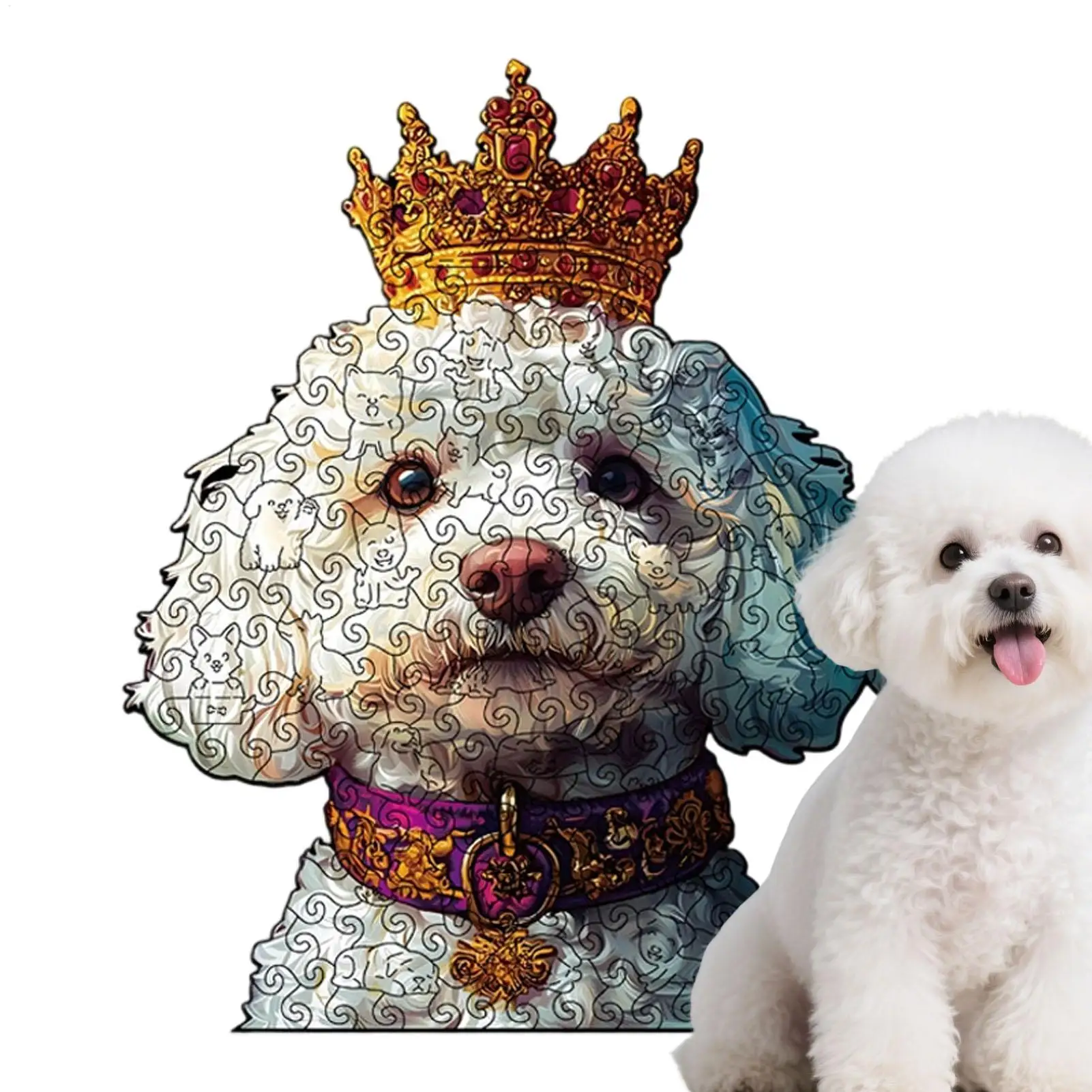 木製犬ジグソーパズル-動物ジグソーパズル-動物木製パズル-コレクター向け-女性-男性-家族-犬愛好家-ホリデー-誕生日
