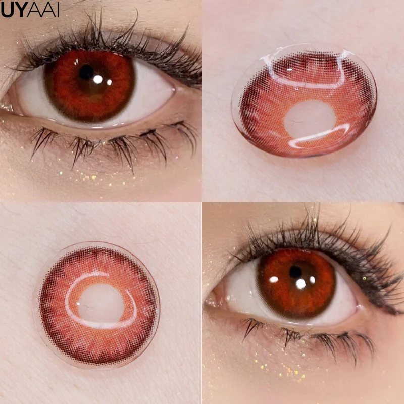 UYAAI Halloween Contact Lenses 1 Pair Purple Lenses Red Lenses Cosplay Colored Lenses Blue Lens Korea Lenses for Women Discount