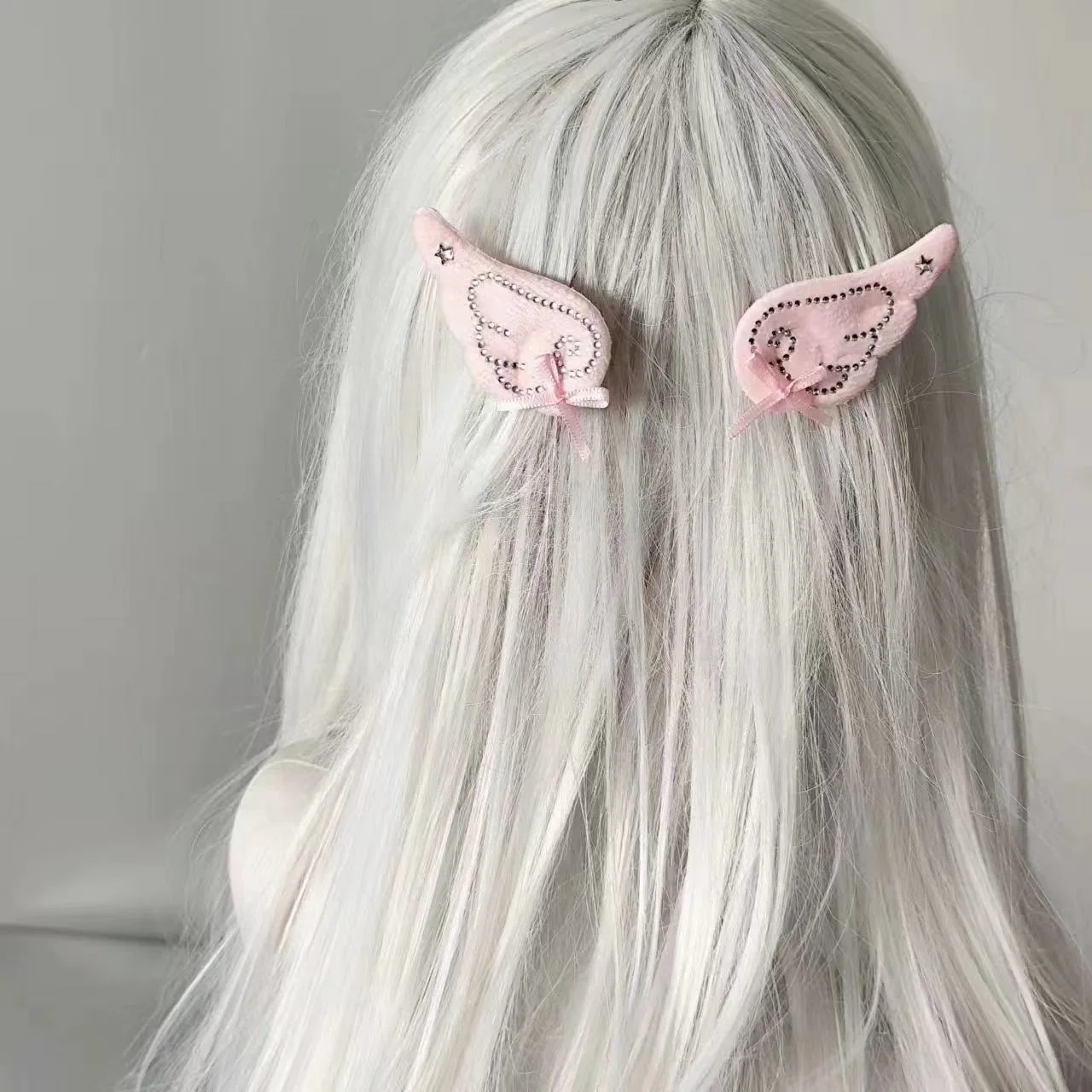 2 pièces ailes d'ange Super mignon aile d'ange en peluche épingle à cheveux fille pince à cheveux accessoires Lolita coiffure chapeaux accessoires