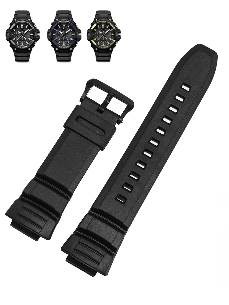 Resin Strap Band for Casio W-S220 Rubber Watch Strap MCW-100 MCW-110H HDD-S100 W-S220  AE-2000 AE-2100 Resin Silicone 16mm