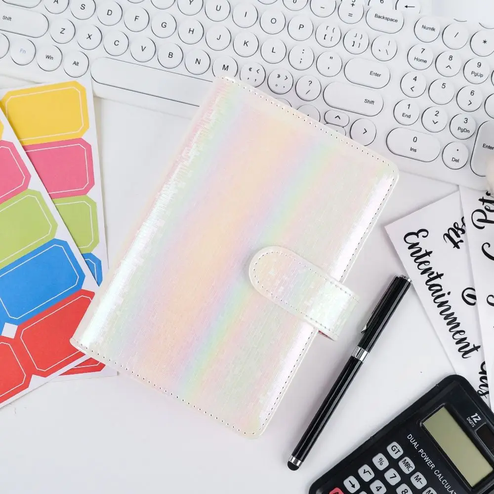 Classeur A6 à feuilles mobiles pour planificateur de Budget d'argent, avec fermeture éclair, enveloppes d'argent à la mode, carnet de notes créatif coloré à main