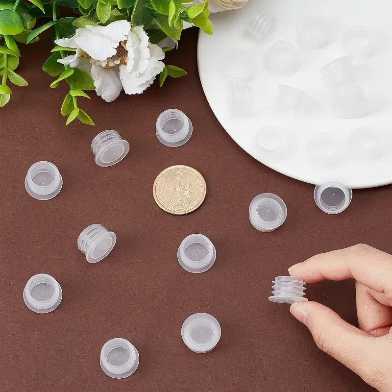 25PCS Salt and Pepper Shaker Stoppers Plastic Salt Shaker Plug Stopper 1/2 Inch Replacement Plug Bottle Caps Reusable Clear