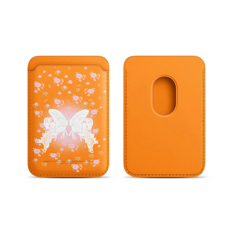 Bow Flower INS Leder-Kartenetui Handyhülle Kartenhalter für Magnetische Hülle Geeignet für alle iPhones für Magsafe Karten-Handytasche – Detail 10