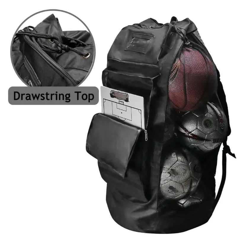 652F Robuster Mesh-Sportballrucksack, große Mesh-Balltaschen mit Schultergurt