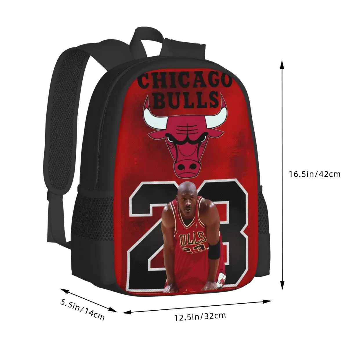 American Basketball Star No. 23 Travel Laptop Backpack, Business College School Computer Bag Gift for Men & Women