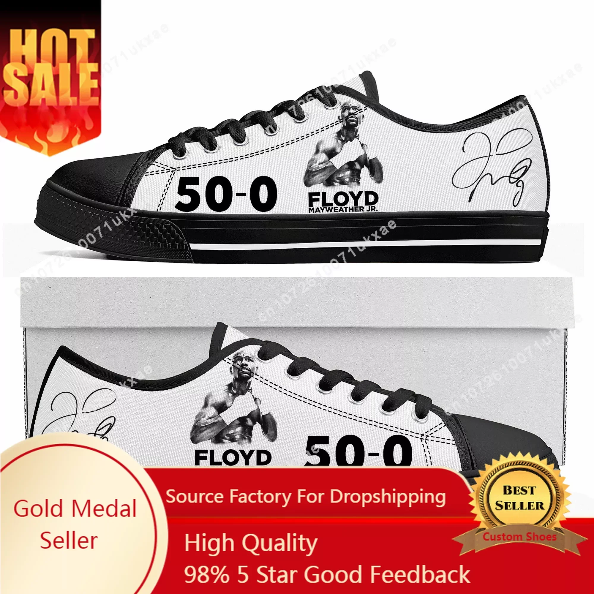 F-Floyd M-Mayweather U-Undefeated B-Boxing Low Top Sneakers Men Women Teenager Canvas Sneaker Casual Custom Shoes Customize Shoe