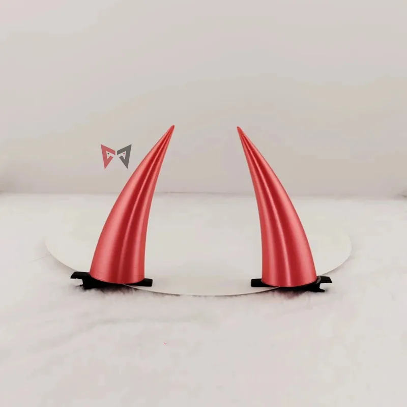 qa156New بالمنشار رجل السلطة تأثيري حلي اكسسوارات شيطان الشيطان القرن دبوس الشعر أحمر وردي أسود اللون للاختيار