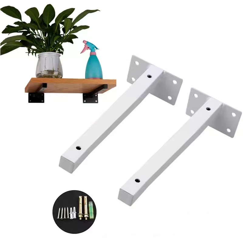 

2PCS Square Pipe Triangle Bracket Shelf Support Adjustable Shelf Holder Wall Mount Bench Table Tripod Support Bracket 100-500mm