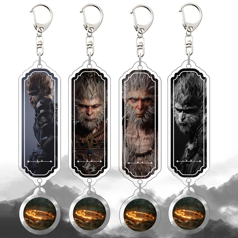 Game Black Myth: Wukong Keyring Ornaments Monkey Acrylic Keychain Bag Accessories Wukong Toys Boys Gifts