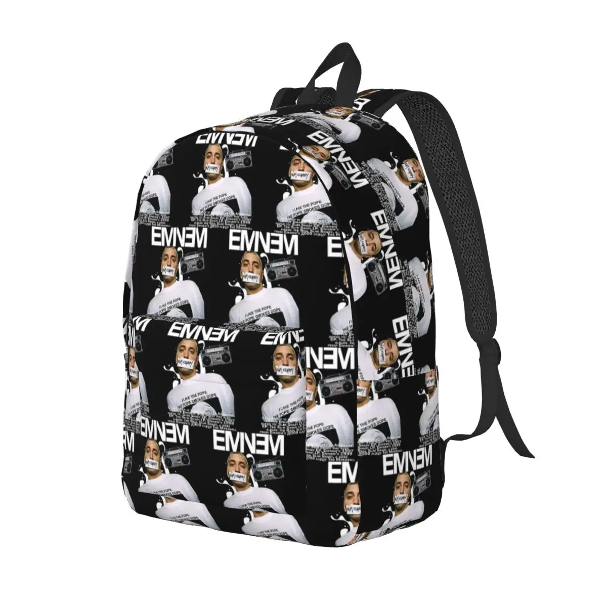 

Eminem Slim Shady Music Rap Backpack Daypack Large Capacity Kids BookBag School Bag Shoulder Bags for Boys Girls