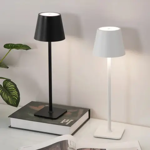 Nordic led candeeiro de mesa recarregável toque regulável lâmpada decoração do quarto casa sala jantar café simples decoração do quarto