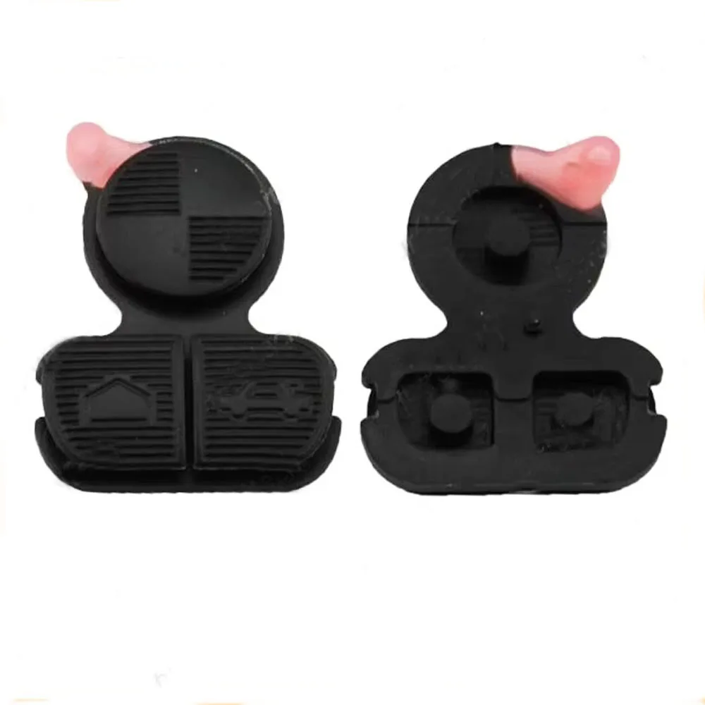 PREISEI 50pieces/lot Car Silicon Key Buttons Rubber Pad For BMW Remote Key