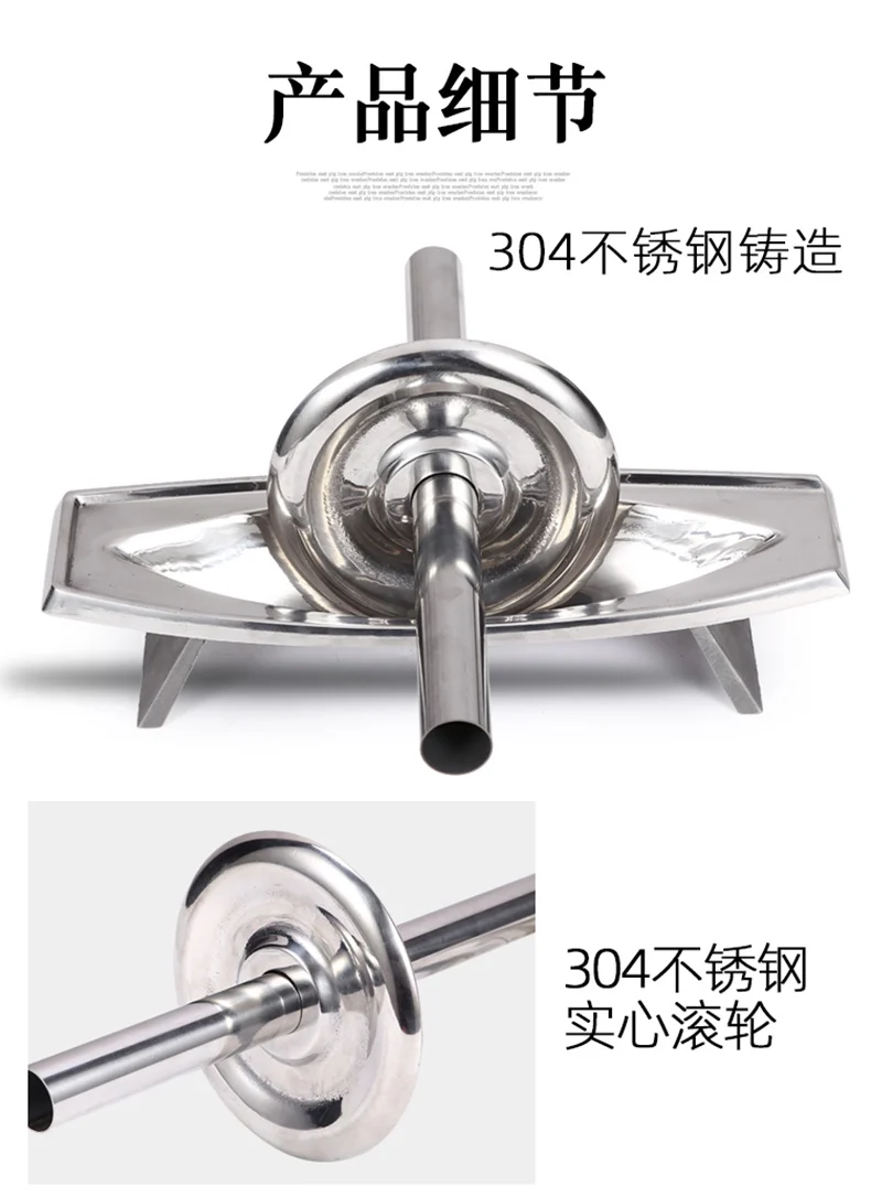 304 mill household old-fashioned stainless steel mill hand push groove stone mortar grinding
