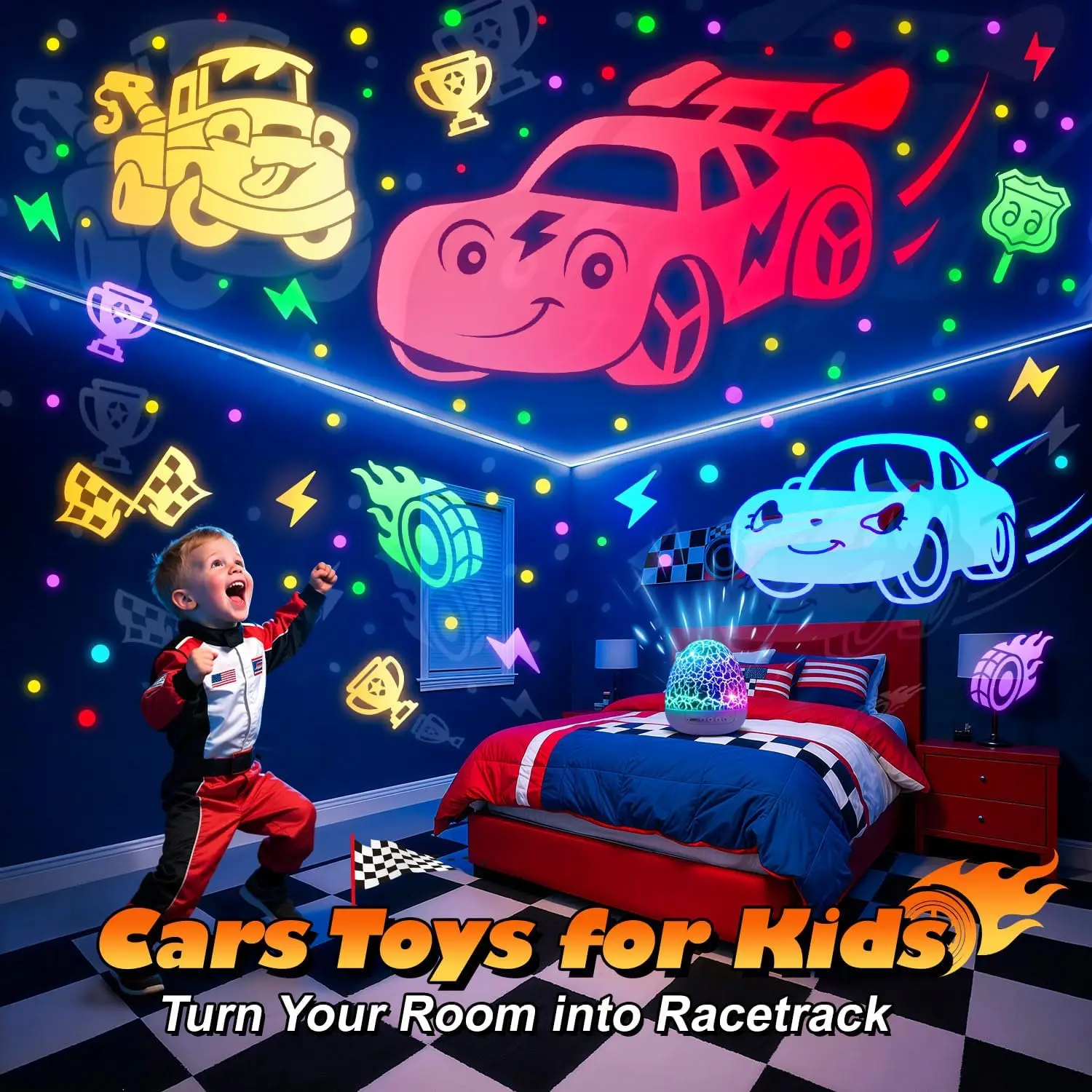 Projetor de luz noturna de ovo de dinossauro com 6 filmes, 15 sons, controle remoto para meninos de 3 a 8 anos