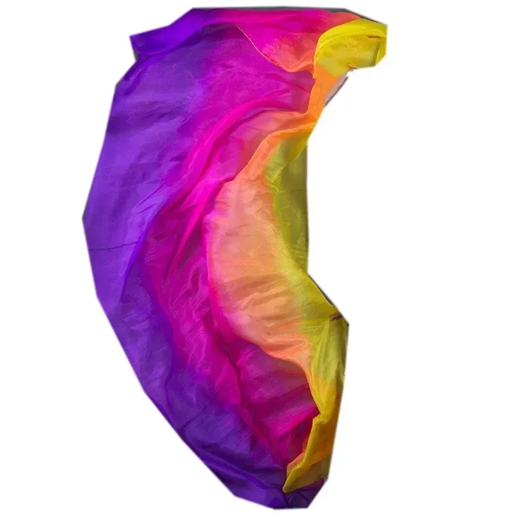Promotie Hot Selling Buikdans Zijden Sluier Voor Vrouwen Licht 5 Mommes 100% Zijde Buikdans Sjaals Wraps Gradiënt 250 cm